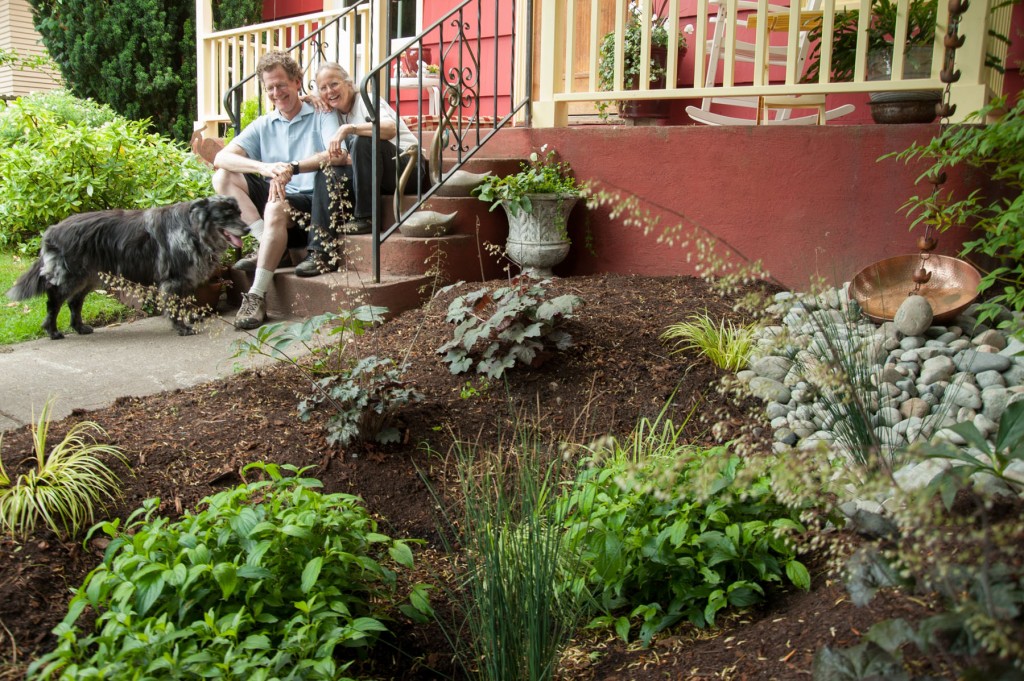 The whole family enjoys the new front yard!